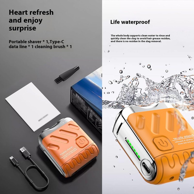 Skywortl Mini Shaver, Beard Shavers Portable Suitcase Design Razor, Mini