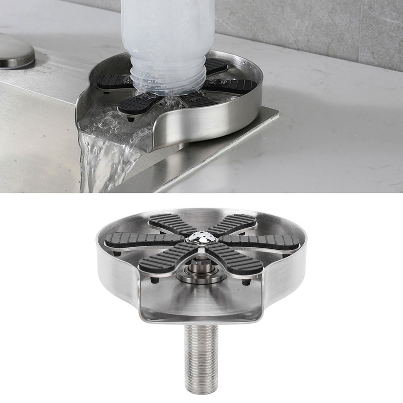 Automatic Cup Washer High Pressure Glass Rinser Press Type Stainless