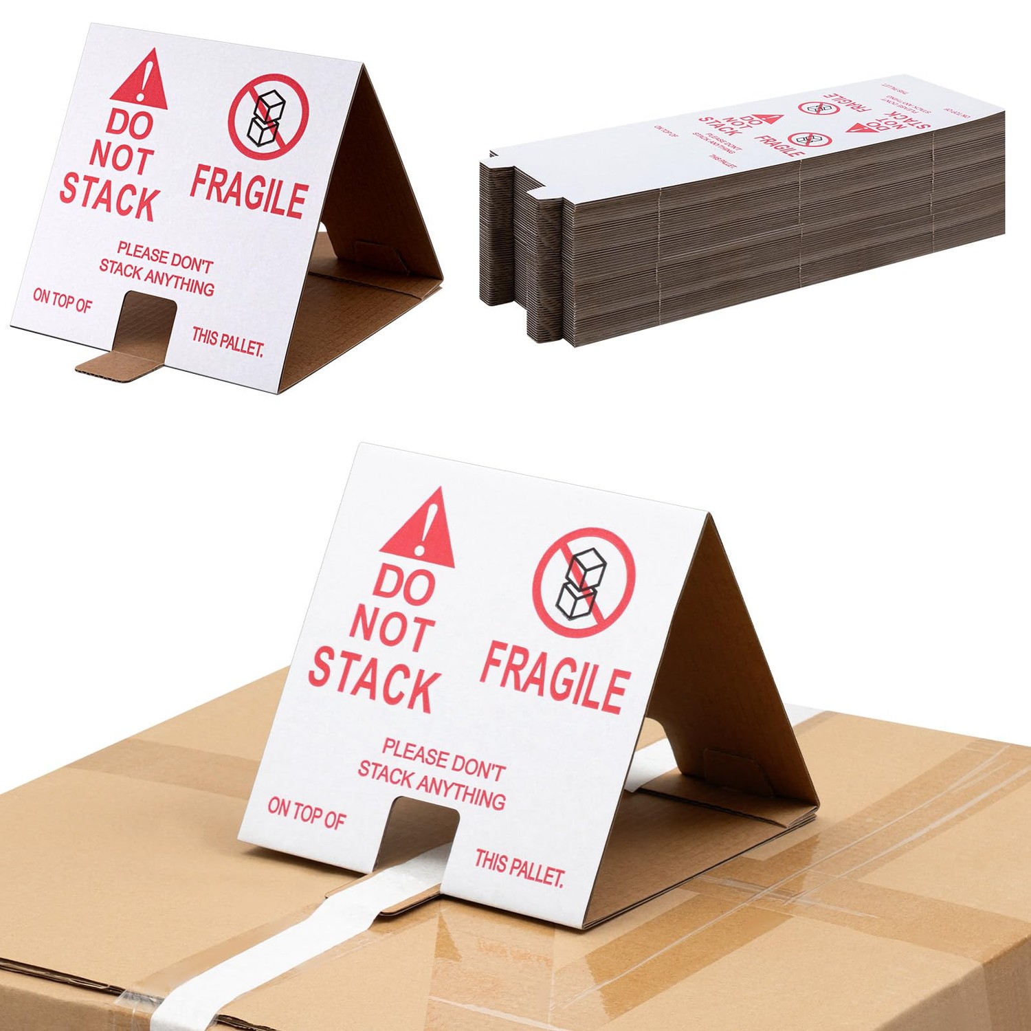 Dunzoom 60 Pcs Do Not Stack Pallet Cones 8 x 8 x 7