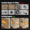 Gemasp Hasp Latch with Lock, 90 Degree Solid 304 Stainless