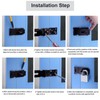 Tnisesm 2 Pack Door Hasp Latch Lock with Combination &