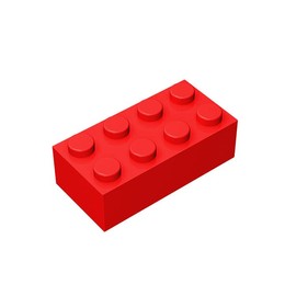 TTEHGB TOY Classic Bulk Brick Block 2x4, 100 Piece Building Brick (Red)