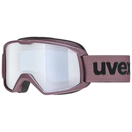 uvex elemnt FM Ski Goggles for Men and Women - Enlarged, Anti-Fog Field of View - Draft-Free Frame Ventilation - Antique Rose Matt/Silver-Blue - One Size