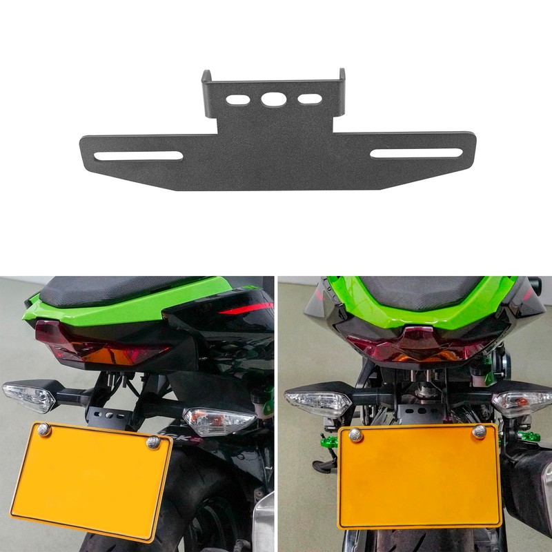 Motikvans Kawasaki License Plate Holder Adjustable Angle License Plate Holder