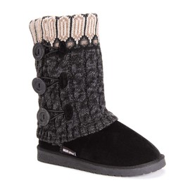MUK LUKS Women's Cheryl Boots Fashion, Ebony, 6