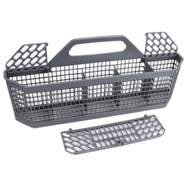 WGFOIP Cutlery Storage Basket, Plastic Dishwasher Organizer with Open Grid Design for Space-Saving and Efficient Drying, Multi-Cycle Silverware Basket