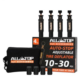 Automatic Tire Deflation Device, Tires Deflator 10-30 PSI Adjustable Tire Deflations Kit Pneumatic Tires Deflation Small and Lightweight Off-Road Accessories Jeep Gladiator Accessories (Set Of 4)