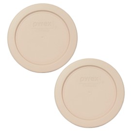 Pyrex 7202-PC Blush Round Plastic Food Storage Lid - 2 Pack