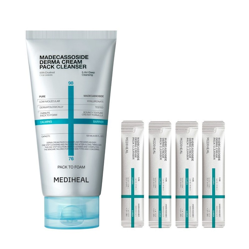 MEDIHEAL Derma Cream Pack Cleanser 120ml (Set/Single) (2 Options) -