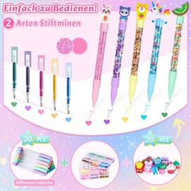 Kazzley Make Your Own Pens Set with 73 Accessories, DIY Pens Set, Craft Set Children from 6 Years, Crafts Children's Birthday Gift Ideas First Day at School Gift for Girls Boys from 5-12 Years