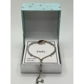 Hedgehog Cubic Zirconia And Crystal Rhinestone Adjustable Bracelet NIB