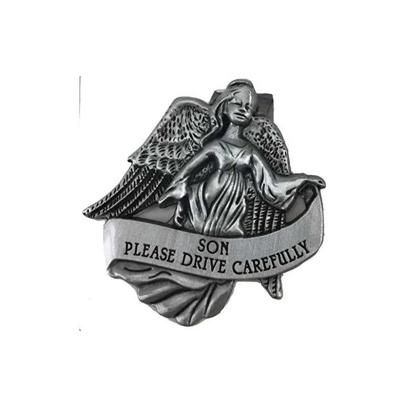 Son Please Drive Carefully Guardian Angel Auto Visor Clip