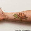 'Happy Tortoise' Temporary Tattoo - Water Resistant, Skin-Safe, Non-Toxic Transfer