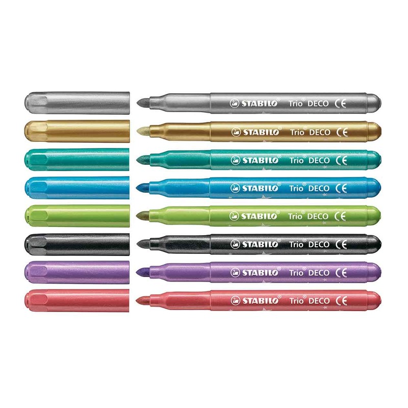 STABILO Trio Jumbo Felt-Tip Pen, 12 + 8-color Set, Water