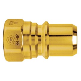 Nitto Koki ZEL-3P NBR Zero Spill Coupler Plug Brass