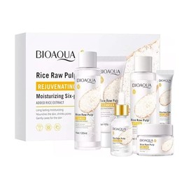 Set De Skincare Para El Cuidado De La Piel | Set Rice Raw Pulp 6 Unidades Skincare Aplicacion De Dia y Noche Piel Mixta Cuidado Facial Humectante Extr