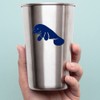 Transparent Decal Stickers Of Cute Manatee (Navy Blue) Premium Waterproof