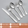20 Pcs Silverware Set for 4 with Simple Striped Handle