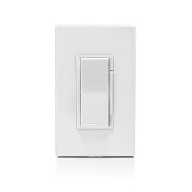 Leviton Decora Digital Dimmer Switch for Dimmable LED, Halogen and Incandescent Bulbs, DDL06-1LZ, White