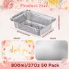 50 Pack Aluminum Pans with Lids Foil Pans with Covers