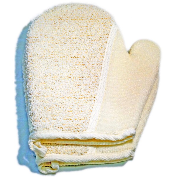 2Pack（7.8x7.7inches） Exfoliating Soft Terry Cloth Gloves Mitten Remove Dead Skin Bath Body Scrub Mitt, Deep Exfoliation Glove Skin Exfoliator Mitt for Men and Women When Bath Spa and Shower