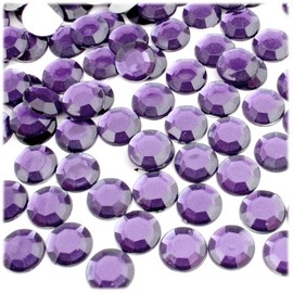 The Crafts Outlet 144pc Rhinestones Round 11mm - Lavender Light Purple or Light Amethyst