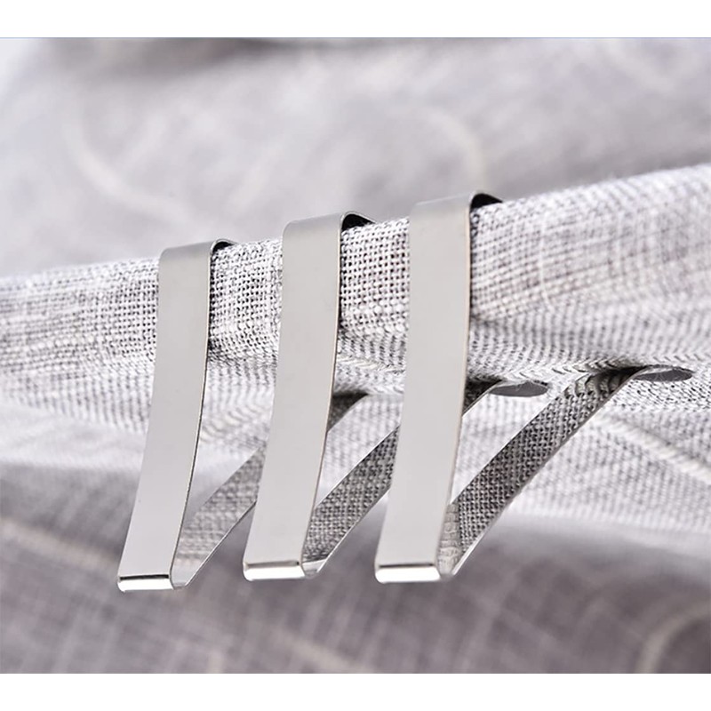 XHNFCU 14 Pack Stainless Steel Tablecloth Clips Silver Table Cover