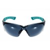 Bolle RUSH+ Small Safety Glasses Grey/Green Temples Smoke Lens -