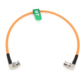 HangTon 12G 4K SDI UHD Coaxial Video Cable Right Angle Connector BNC for Blackmagic Sony FS7 FX9 FX6 RED ARRI Camera Monitor 5M