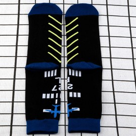 MBMSO Pilot Gifts 2 Pairs Pilot Socks Aviation Gifts Left Rudder Right Rudder Socks Aviation Themed Socks Gifts, 2 Pairs 27 Lr, 13