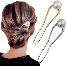 U Förmige Haarstab Haarnadel Haarspangen Damen Perle Französisch Haarnadeln Haarklammer Französische Haarspange Haarclips U-shaped Pearl French Hair Pin Hair Clip French Pin Hair Clips Haarklammern