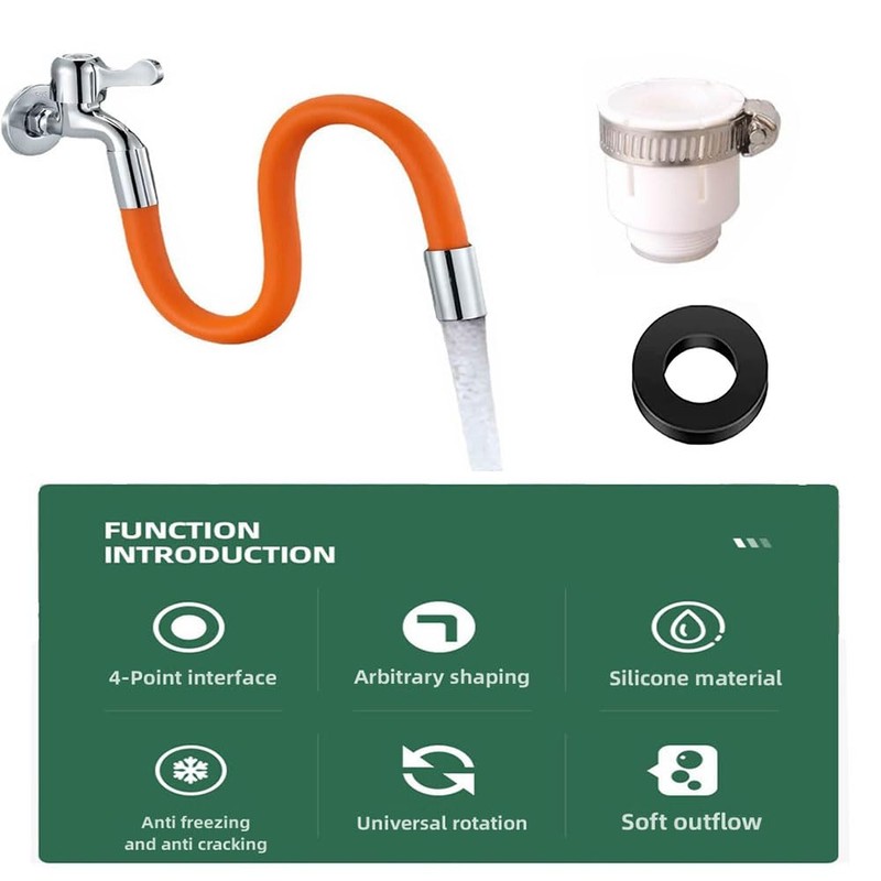 Universal Faucet Extender With 360 Degrees Sprayer Extension Hose -