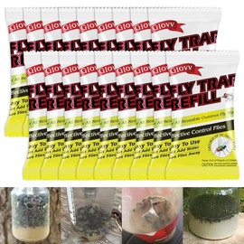 18 Pack Natural Fly Bait Refill, 18 * 30g Fly Trap Attractant Packets Work with All Reusable Flies Traps Outdoor, Fly Magnet Repellent Killer Catcher