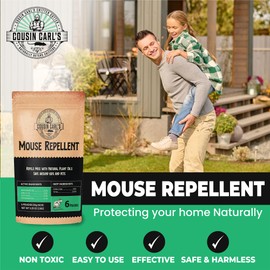 Cousin Carl’s Natural Mouse Repellent Pouches – Plant-Based Pest Control Formula (12-Pack)