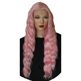 CiCiCa-“Olivia”, Lace Front Wigs, 28 Inches Long Wig, Loose Curly Wig, Pink Wig, Soft Lace Wig, Premium Synthetic Heat Resistant Hair Replacement Wigs for women.