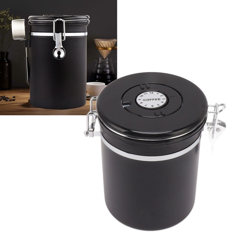 Coffee Bean Storage Container 304 Stainless Steel Exhaust Valve Coffee