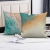 Beach Pillow Covers 18x18 Inch, Teal Ocean Throw Pillow Covers