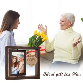 Nan Gifts, 4x6 Rotating Picture Frame Gifts for Nan, Nan Nana Nanny Gifts from Grandchildren, Birthday Mothers Day Thanksgiving Christmas Gifts Presents for Grandma, Nan, Nana, Nanny