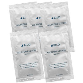 BILD Trial All-in-One Pouch, Lotion, Men's, For Travel, Individual Packaging, 5 Packets (All-in-One 5 Packs)