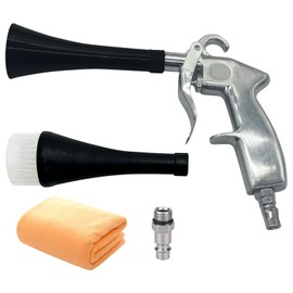 GMHLLES Car Cleaning Gun,Car Detailing Air Blower,6-9.2bar Air Blow Gun,High Pressure Compressed Air Blow Guns with Brush Head Pm20 Interface Wash Towel for Vehicle Carpet Seat Interior