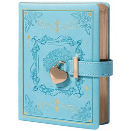 MGGAO Diary with Lock for Writing, PU Hardcover Leather Closed Journal, B6 Personal Organiser for Men Women, 288 Pages 100gsm Lined Paper