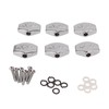 6Pcs Metal Carved Big Square Guitar Tuning Peg Buttons, Replacement