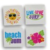 Summer Temporary Tattoos - Sun, Beach, Tropical Flowers Party Favors