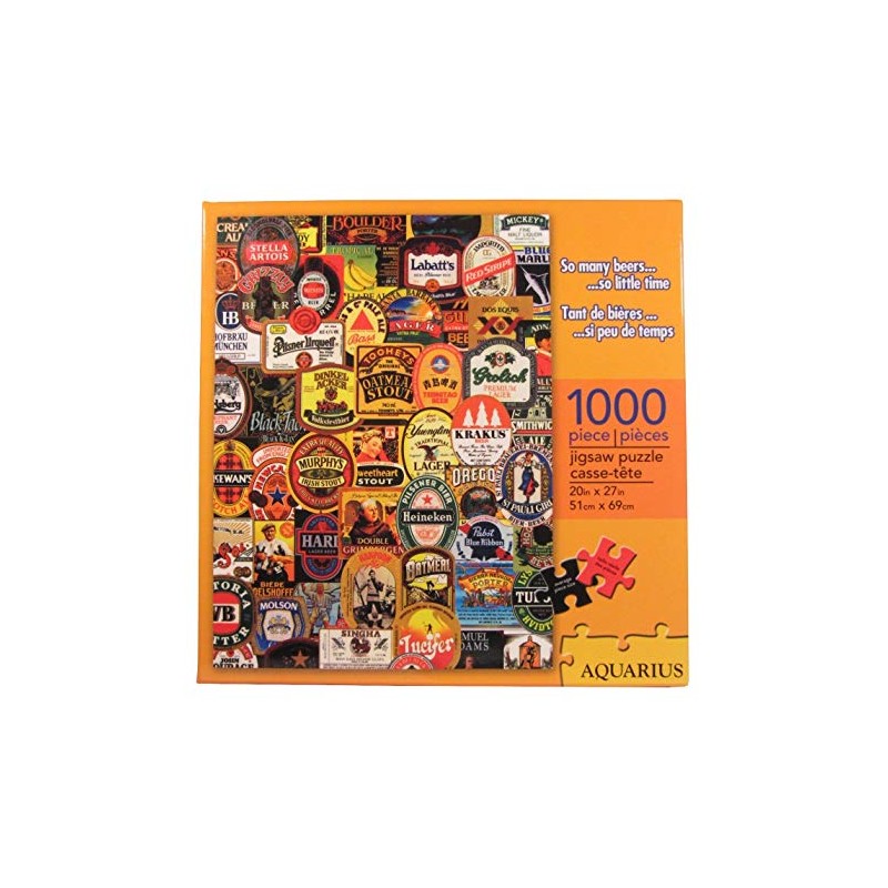 Aquarius 1000 Piece Puzzle - "So Many Beers...So Little Time"