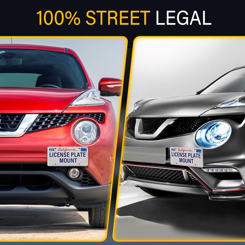No Drill License Plate Holder Compatible with Nissan Leaf 2011-2017