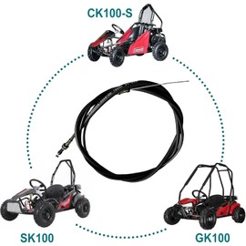 QYMOTO 73 inch Go Kart Throttle Cable Compatible with Coleman CK100-S SK100 100GK Go Kart Model Parts