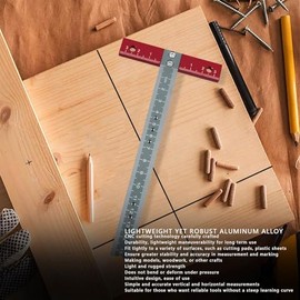 Regla en T, Regla de Metal de 15 Cm, Escuadra en T de Aleación de Aluminio, Herramientas de Dibujo, Regla de Arquitecto, Escuadra, Regla de Dibujo, Es