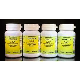 Omega 3,6,9, Cholesterol, Made in USA - 240 [4x60] softgels