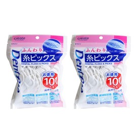 Dent Fine Yarn Picks Fluffy Value Pack of 101 (Comes with Mobile Case) x 2 Piece Set