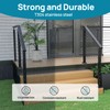 36" Stair Cable Railing Post Black Stainless Steel Square Stair